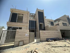 South Bay 4 villa under construction with glazing going in